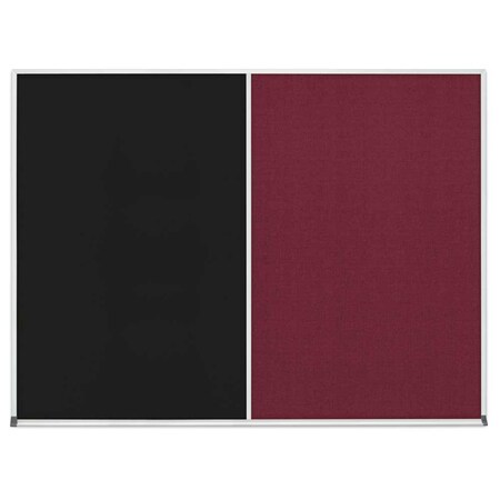 United Visual Products Triple Door Radius Corkboard, 96"x48", Bla, UV7006RC-BLACK-ULTMAR UV7006RC-BLACK-ULTMAR